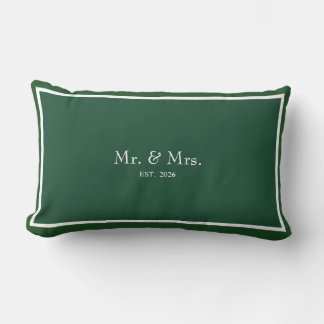 Mr. and Mrs. 2026 Wedding Gift Lumbar Pillow