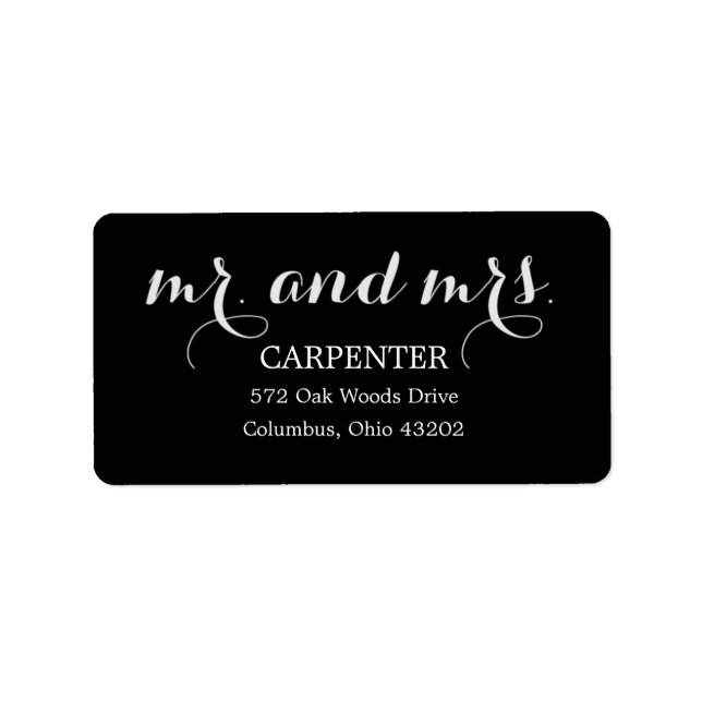 Mr. and Mrs. Address Labels (Front)