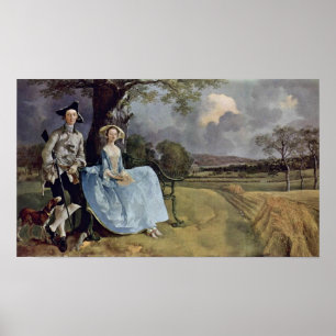 Mr. and Mrs. Andrews by Thomas Gainsborough Poster