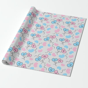Mr and Mrs Balloons Wedding Shower Gifts Seamless Wrapping Paper