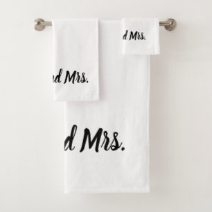 Mr. and Mrs. Bath Towel Set