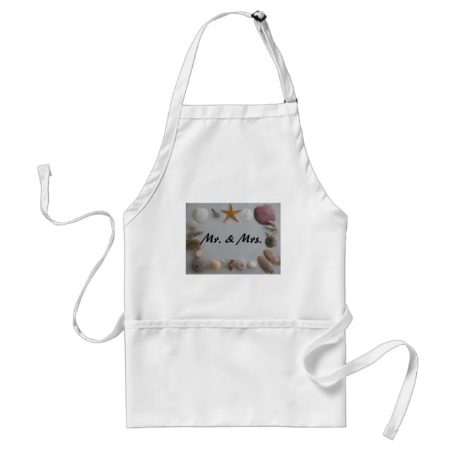 Mr and Mrs Beach Wedding Standard Apron (Front)