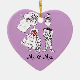 Mr. and Mrs. Ceramic Ornament
