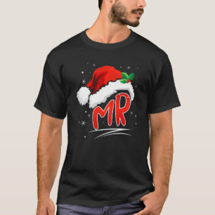 Mr And Mrs Christmas Santa Claus Matching His Hers T-Shirt