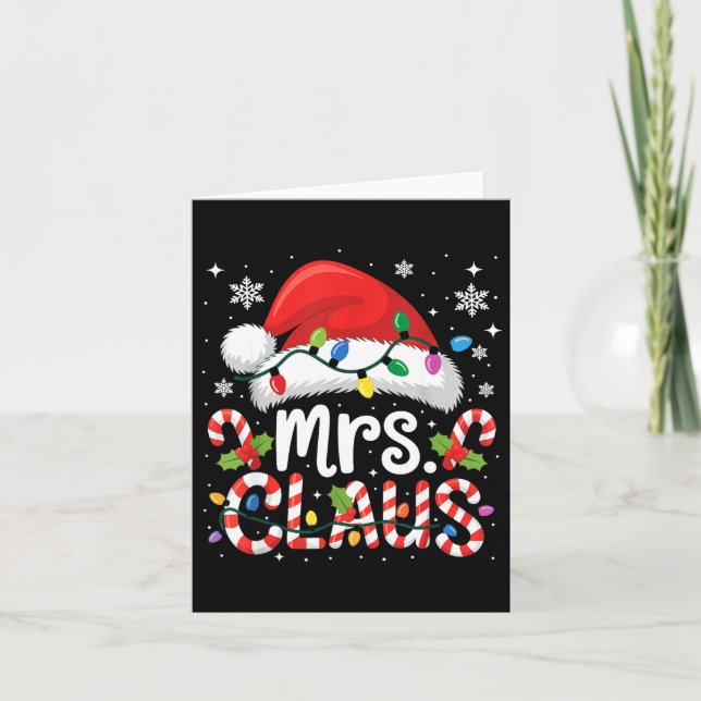 Mr And Mrs Claus Couples Matching Christmas  Card (Front)