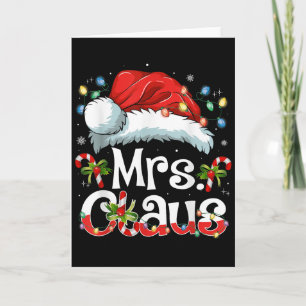 Mr And Mrs Claus Couples Matching Christmas Pajama Card