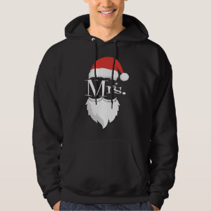 Mr and Mrs Claus Couples Matching Christmas Pajama Hoodie