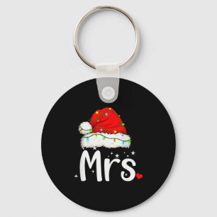 Mr And Mrs Claus Couples Matching Christmas Pajama Keychain