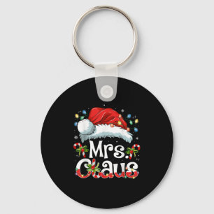 Mr And Mrs Claus Couples Matching Christmas Pajama Keychain