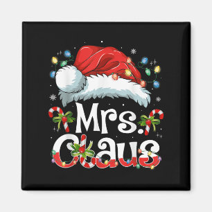 Mr And Mrs Claus Couples Matching Christmas Pajama Magnet