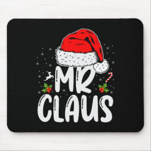 Mr And Mrs Claus Couples Matching Christmas Pajama Mouse Pad