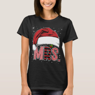 Mr and Mrs Claus Couples Matching Christmas Pajama T-Shirt