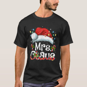 Mr and Mrs Claus Couples Matching Christmas Pajama T-Shirt