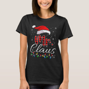 Mr And Mrs Claus Couples Matching Christmas Pajama T-Shirt