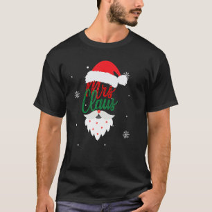 Mr and Mrs Claus Couples Matching Christmas Pajama T-Shirt