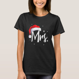 Mr And Mrs Claus Couples Matching Christmas Pajama T-Shirt