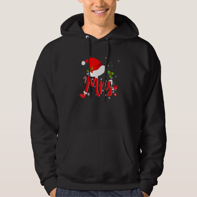 Mr And Mrs Claus Couples Matching Christmas Santa  Hoodie (Front)