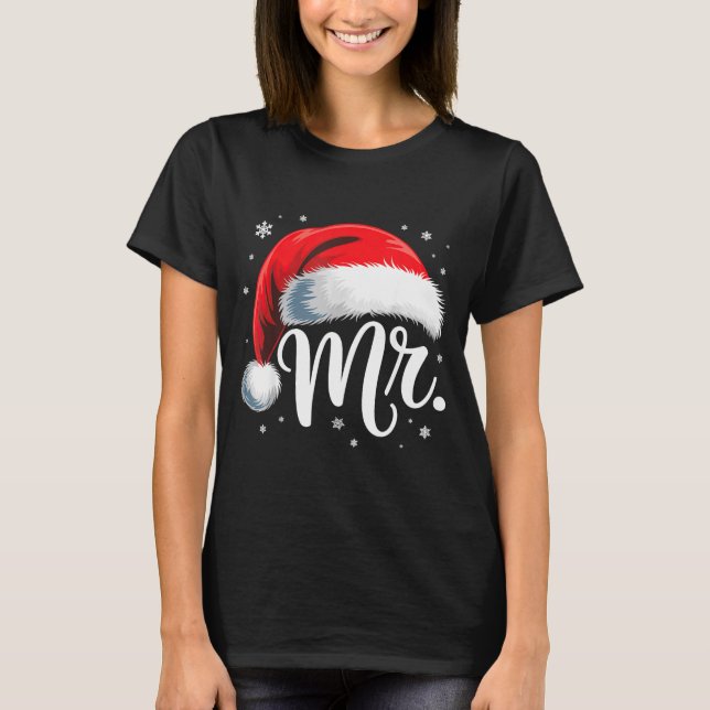 Mr And Mrs Claus Couples Matching  T-Shirt (Front)