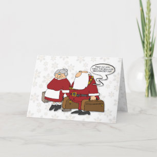 Mr. and Mrs. Claus Go to Cancun Funny Christmas Holiday Card