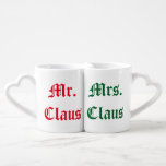 Mr. and Mrs. Claus Mugs<br><div class="desc">Curl up next to the fire and enjoy a hot cocoa with your Mr. or Mrs. Claus</div>