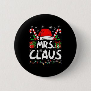 Mr And Mrs Claus Santa Hat Couples Family Christma 2 Inch Round Button