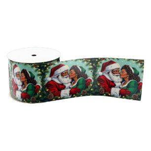 Mr and Mrs Claus Sweet Christmas Grosgrain Ribbon