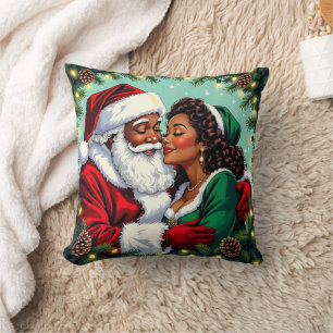 Mr and Mrs Claus Sweet Christmas  Throw Pillow
