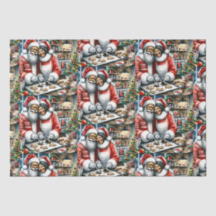 Mr and Mrs Clause Cute Christmas  Tissue Paper