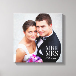 Mr and Mrs Custom Photo Canvas Print