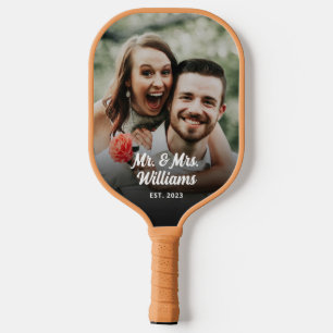 Mr. and Mrs. Custom Photo Personalized Pickleball Paddle