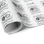 Mr and Mrs Damask Styled Wedding Design Wrapping Paper<br><div class="desc">Mr and Mrs Damask Style wedding paper. Together Forever. A great way to wrap their wedding gift. ⭐This Product is 100% Customizable. Graphics and / or text can be deleted, moved, resized, changed around, rotated, etc... 99% of my designs in my store are done in layers. This makes it easy...</div>