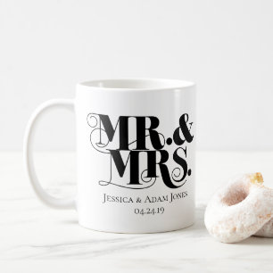Mr. and Mrs. design, vintage, elegant style. Coffee Mug