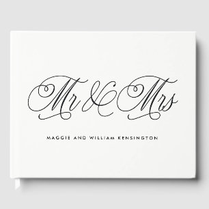 Mr and Mrs EDITABLE COLOR Wedding Guest Book
