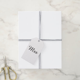 Mr and Mrs   elegant modern matching couple Gift Tags