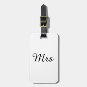 Mr and Mrs elegant modern matching couple Luggage Tag