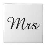 Mr and Mrs | elegant modern matching couple Tile<br><div class="desc">"Mr and Mrs" Matching couple gift with elegant modern black and white design. Perfect for • Lovers/Couple • Newlywed • Wedding anniversary • Valentine's day Click on the customize it button to personalize the design by choosing the background colour you like and even add your own text. Matching items are...</div>