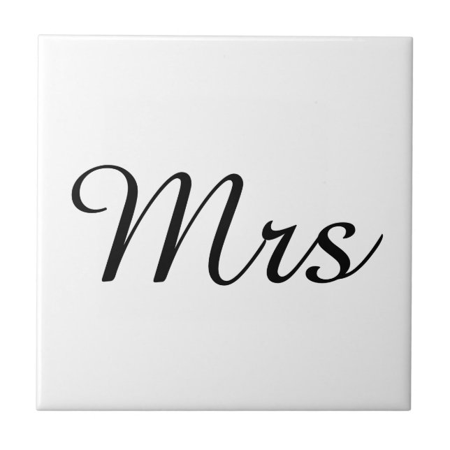 Mr and Mrs | elegant modern matching couple Tile (Front)