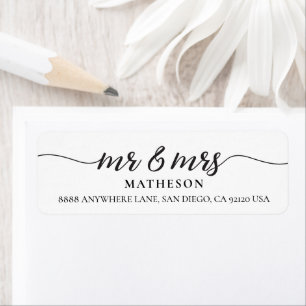 Mr and Mrs Elegant Modern Script newlywed