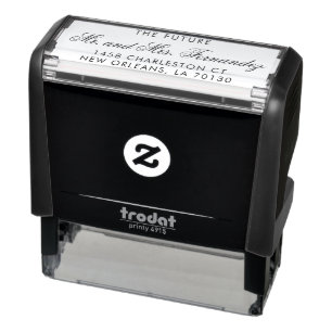 Mr and Mrs Elegant Script Wedding Return Address Self-inking Stamp