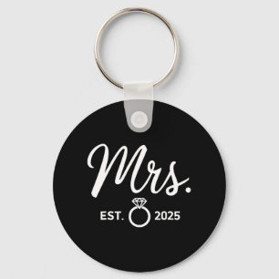 Mr. And Mrs. Engagement Tees Just Married Wedding Keychain