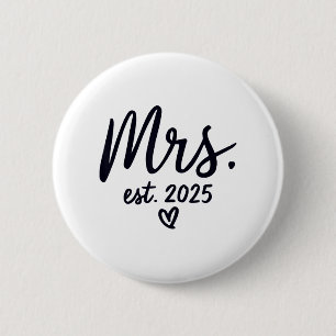 Mr. And Mrs. Engagement Tees Uni-adults Mr And Mrs 2 Inch Round Button