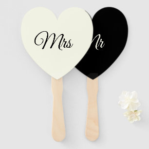 Mr and Mrs fans/paddles Hand Fan