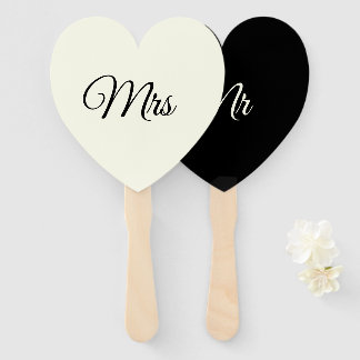 Mr and Mrs fans/paddles Hand Fan