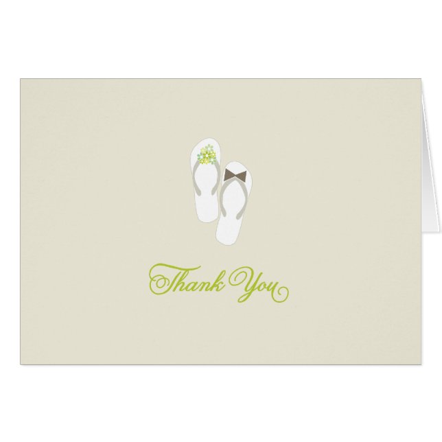 Mr And Mrs Flip Flops Green Daisies Beach Wedding (Front Horizontal)