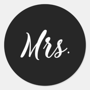 Mr And Mrs For Honeymoon Mrs Set Classic Round Sticker