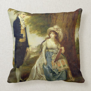 Mr and Mrs Fraser, c.1785-90 (oil on canvas) Throw Pillow