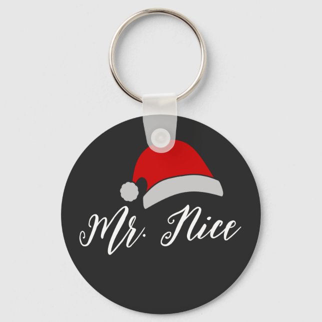 Mr and Mrs gifts Christmas, Personalized Keychain (Front)