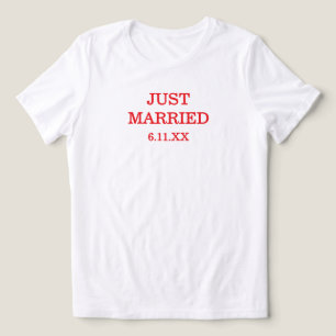 Mr and Mrs Honeymoon Newlywed Matching Couple Tri-Blend Shirt