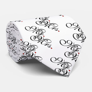 Mr. and Mrs. Husband Wife His Her Newly Weds Tie