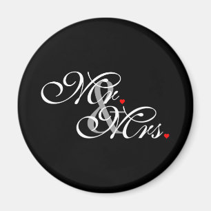 Mr. and Mrs. Husband Wife His Hers Newly Weds Magnet